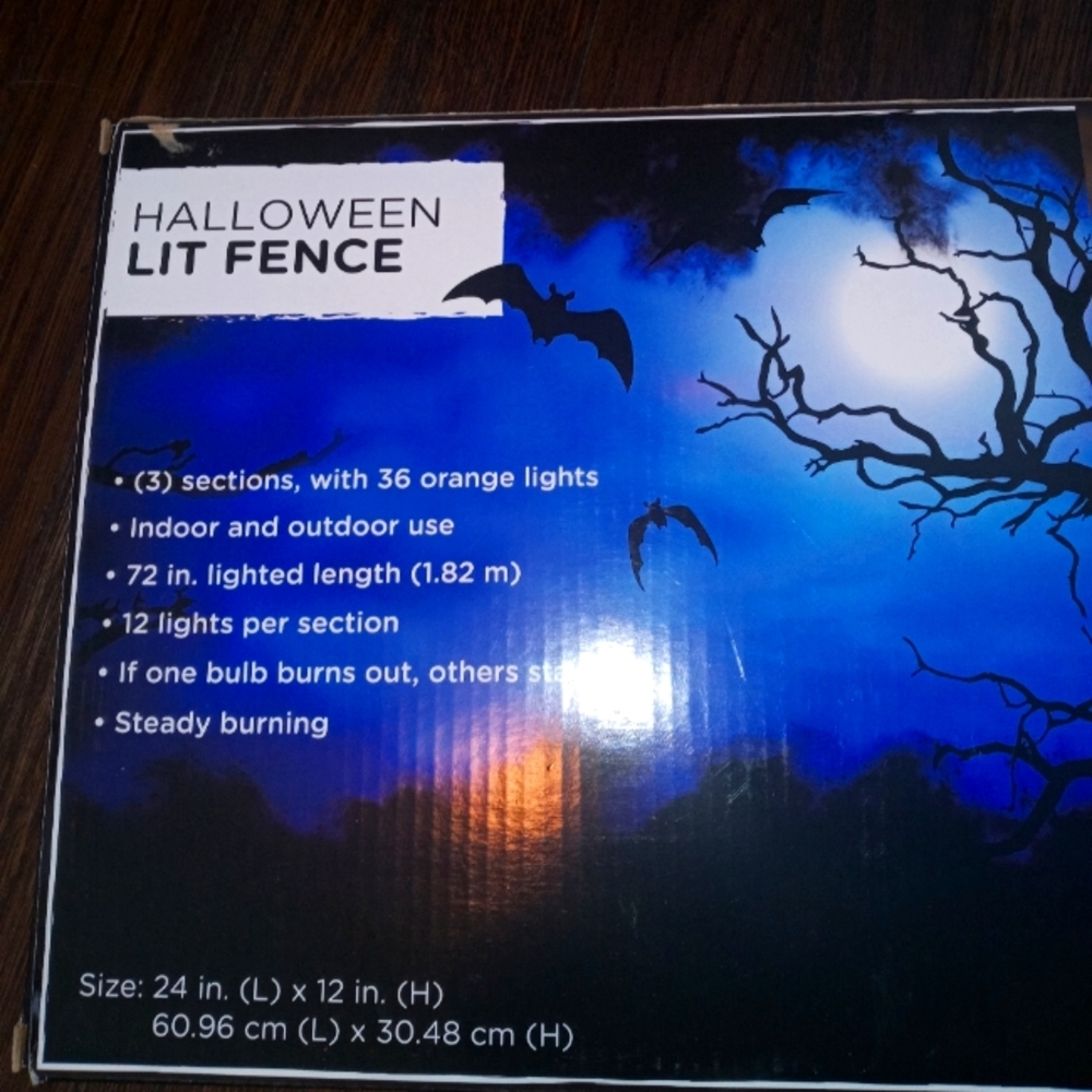 Light up Halloween Skeleton Fence